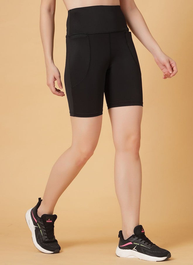CUKOO Women High-Rise Ultra Soft Training or Gym Sports Shorts - Image 2